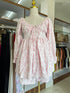 Women Round Neckline Lantern Sleeves Flounce Tops With Shorts